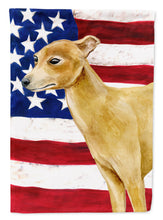Load image into Gallery viewer, Italian Greyhound Patriotic Flag Canvas House Size BB9698CHF