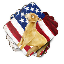 Load image into Gallery viewer, Italian Greyhound Patriotic Coasters - Set of 4 Lightweight Foam, Absorbent Drink Coasters