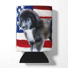 Load image into Gallery viewer, Newfoundland Puppy Patriotic Can or Bottle Hugger BB9699CC