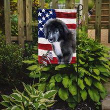 Load image into Gallery viewer, Newfoundland Puppy Patriotic Garden Flag - Outdoor Decorative Yard Flag BB9699GF