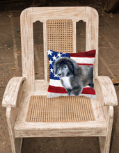 Load image into Gallery viewer, Newfoundland Puppy Patriotic Fabric Decorative Pillow BB9699PW1818