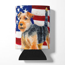 Load image into Gallery viewer, Welsh Terrier Patriotic Can or Bottle Hugger BB9700CC