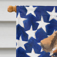 Load image into Gallery viewer, Welsh Terrier Patriotic Flag Canvas House Size BB9700CHF