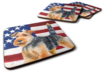 Load image into Gallery viewer, Welsh Terrier Patriotic Foam Coaster  BB9700FC