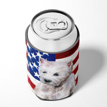 Load image into Gallery viewer, Westie Patriotic Can or Bottle Hugger BB9701CC