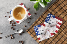 Load image into Gallery viewer, Westie Patriotic Foam Coaster  BB9701FC