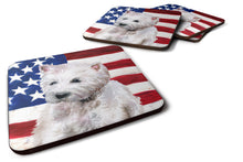 Load image into Gallery viewer, Westie Patriotic Foam Coaster  BB9701FC