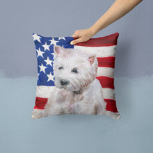 Load image into Gallery viewer, Westie Patriotic Throw Pillow - 14x14 Decorative Pillow – Art for Your Home &amp; Patio BB9701PW1414