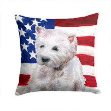 Load image into Gallery viewer, Westie Patriotic Throw Pillow - 14x14 Decorative Pillow – Art for Your Home &amp; Patio BB9701PW1414
