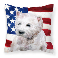 Load image into Gallery viewer, Westie Patriotic Fabric Decorative Pillow BB9701PW1818