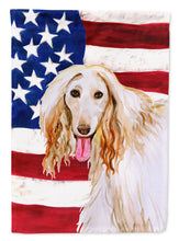 Load image into Gallery viewer, Afghan Hound Patriotic Flag Canvas House Size BB9702CHF