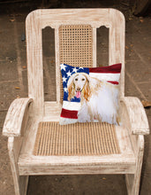 Load image into Gallery viewer, Afghan Hound Patriotic Fabric Decorative Pillow BB9702PW1818