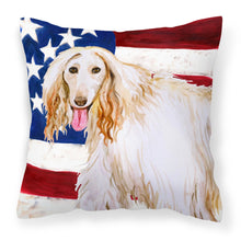 Load image into Gallery viewer, Afghan Hound Patriotic Fabric Decorative Pillow BB9702PW1818