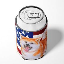 Load image into Gallery viewer, Akita Patriotic Can or Bottle Hugger BB9703CC