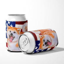 Load image into Gallery viewer, Akita Patriotic Can or Bottle Hugger BB9703CC