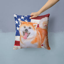 Load image into Gallery viewer, Akita Patriotic Throw Pillow - 14x14 Decorative Pillow – Art for Your Home &amp; Patio BB9703PW1414