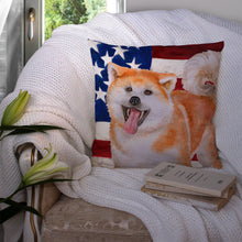Load image into Gallery viewer, Akita Patriotic Throw Pillow - 14x14 Decorative Pillow – Art for Your Home &amp; Patio BB9703PW1414