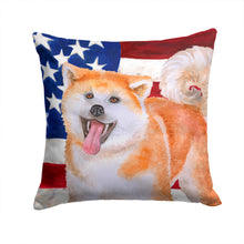 Load image into Gallery viewer, Akita Patriotic Throw Pillow - 14x14 Decorative Pillow – Art for Your Home &amp; Patio BB9703PW1414