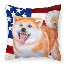 Load image into Gallery viewer, Akita Patriotic Fabric Decorative Pillow BB9703PW1818