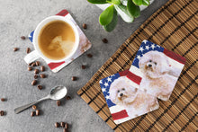 Load image into Gallery viewer, Bichon Frise #2 Patriotic Foam Coaster  BB9705FC