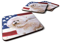 Load image into Gallery viewer, Bichon Frise #2 Patriotic Foam Coaster  BB9705FC