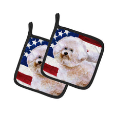Load image into Gallery viewer, Bichon Frise #2 Patriotic Pot Holders - Set of 2 - Heat-Resistant Kitchen Essentials BB9705PTHD