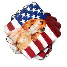 Load image into Gallery viewer, Cocker Spaniel Patriotic Foam Coaster  BB9706FC