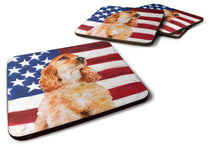 Load image into Gallery viewer, Cocker Spaniel Patriotic Foam Coaster  BB9706FC