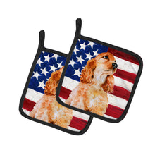 Load image into Gallery viewer, Cocker Spaniel Patriotic Pot Holders - Set of 2 - Heat-Resistant Kitchen Essentials BB9706PTHD