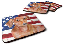 Load image into Gallery viewer, Red Dachshund Patriotic Foam Coaster  BB9707FC