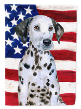 Load image into Gallery viewer, Dalmatian Puppy Patriotic Flag Canvas House Size BB9708CHF