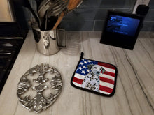 Load image into Gallery viewer, Dalmatian Puppy Patriotic Pot Holders - Set of 2 - Heat-Resistant Kitchen Essentials BB9708PTHD