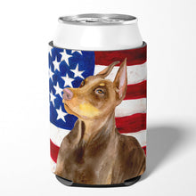 Load image into Gallery viewer, Doberman Pinscher Patriotic Can or Bottle Hugger BB9709CC