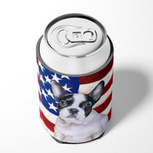 Load image into Gallery viewer, French Bulldog Black White Patriotic Can or Bottle Hugger BB9710CC