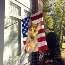 Load image into Gallery viewer, German Shepherd #2 Patriotic Flag Canvas House Size BB9711CHF