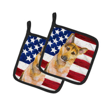 Load image into Gallery viewer, German Shepherd #2 Patriotic Pot Holders - Set of 2 - Heat-Resistant Kitchen Essentials BB9711PTHD