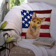 Load image into Gallery viewer, German Shepherd #2 Patriotic Throw Pillow - 14x14 Decorative Pillow – Art for Your Home &amp; Patio BB9711PW1414