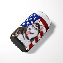 Load image into Gallery viewer, Siberian Husky #2 Patriotic Can or Bottle Hugger BB9712CC
