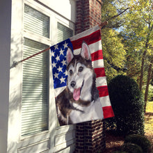 Load image into Gallery viewer, Siberian Husky #2 Patriotic Flag Canvas House Size BB9712CHF