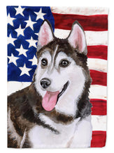 Load image into Gallery viewer, Siberian Husky #2 Patriotic Garden Flag - Outdoor Decorative Yard Flag BB9712GF
