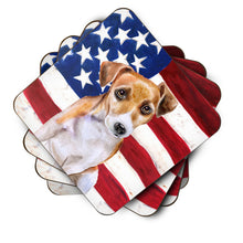 Load image into Gallery viewer, Jack Russell Terrier #2 Patriotic Foam Coaster  BB9713FC