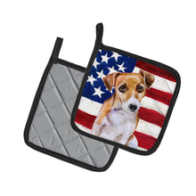 Load image into Gallery viewer, Jack Russell Terrier #2 Patriotic Pot Holders - Set of 2 - Heat-Resistant Kitchen Essentials BB9713PTHD