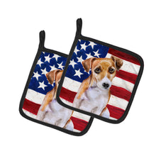 Load image into Gallery viewer, Jack Russell Terrier #2 Patriotic Pot Holders - Set of 2 - Heat-Resistant Kitchen Essentials BB9713PTHD