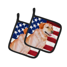 Load image into Gallery viewer, Labrador Retriever Patriotic Pot Holders - Set of 2 - Heat-Resistant Kitchen Essentials BB9714PTHD