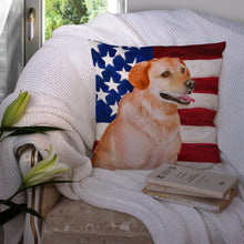 Load image into Gallery viewer, Labrador Retriever Patriotic Throw Pillow - 14x14 Decorative Pillow – Art for Your Home &amp; Patio