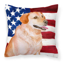 Load image into Gallery viewer, Labrador Retriever Patriotic Fabric Decorative Pillow BB9714PW1818