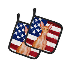 Load image into Gallery viewer, Pharaoh Hound Patriotic Pot Holders - Set of 2 - Heat-Resistant Kitchen Essentials BB9715PTHD