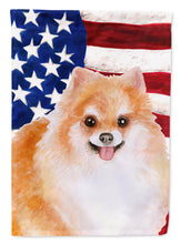 Load image into Gallery viewer, Pomeranian #2 Patriotic Garden Flag - Outdoor Decorative Yard Flag BB9716GF