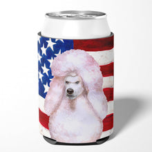 Load image into Gallery viewer, White Standard Poodle Patriotic Can or Bottle Hugger BB9717CC