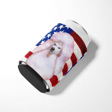 Load image into Gallery viewer, White Standard Poodle Patriotic Can or Bottle Hugger BB9717CC
